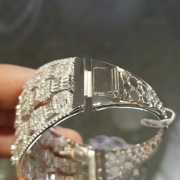 Sterling silver 925 bracelet with white sapphire - Picture 2 of 5